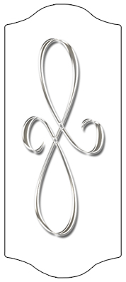 DARAY-C-601-SL-WT Silver Scroll White